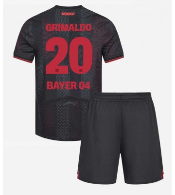 Bayer Leverkusen Alejandro Grimaldo #20 Hjemmebanetrøje Børn 2025-26 Kortærmet (+ Korte bukser)